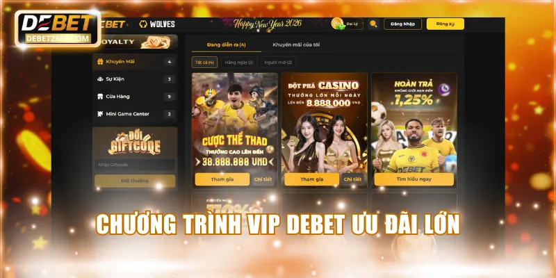 Chương trình VIP Debet ưu đãi lớn