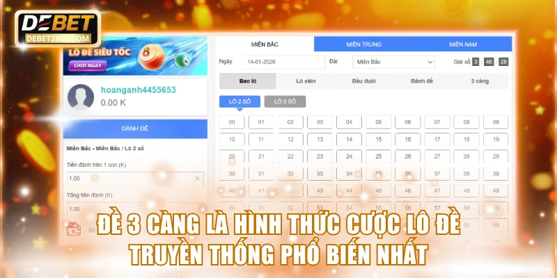 Đề 3 càng là hình thức cược lô đề truyền thống phổ biến nhất